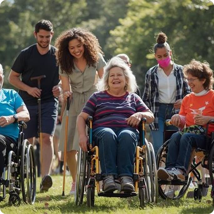 Group of friends enjoying time together outdoors